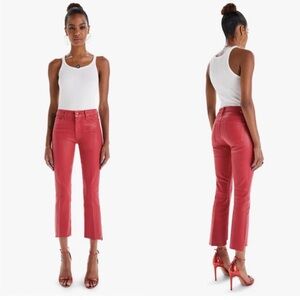 MOTHER Red Ankle & Cropped Jeans